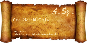 Arz Szidónia névjegykártya